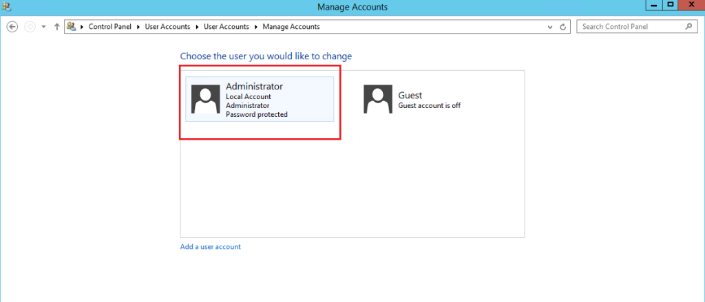 Thay đổi mật khẩu Administrator của VPS Windows