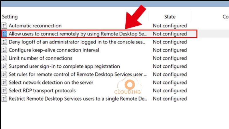 Kiểm tra Group Policy là một trong những các khắc phục lỗi Không thể kết nối VPS