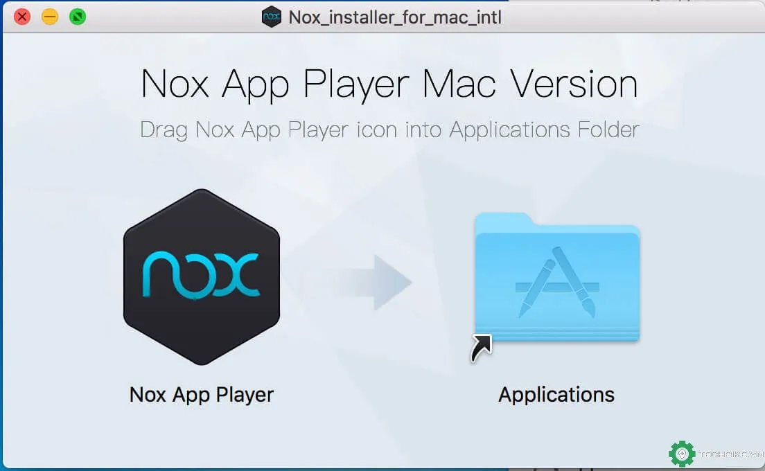 Kéo thả biểu tượng Giả lập NoxPlayer vào thư mục Applications