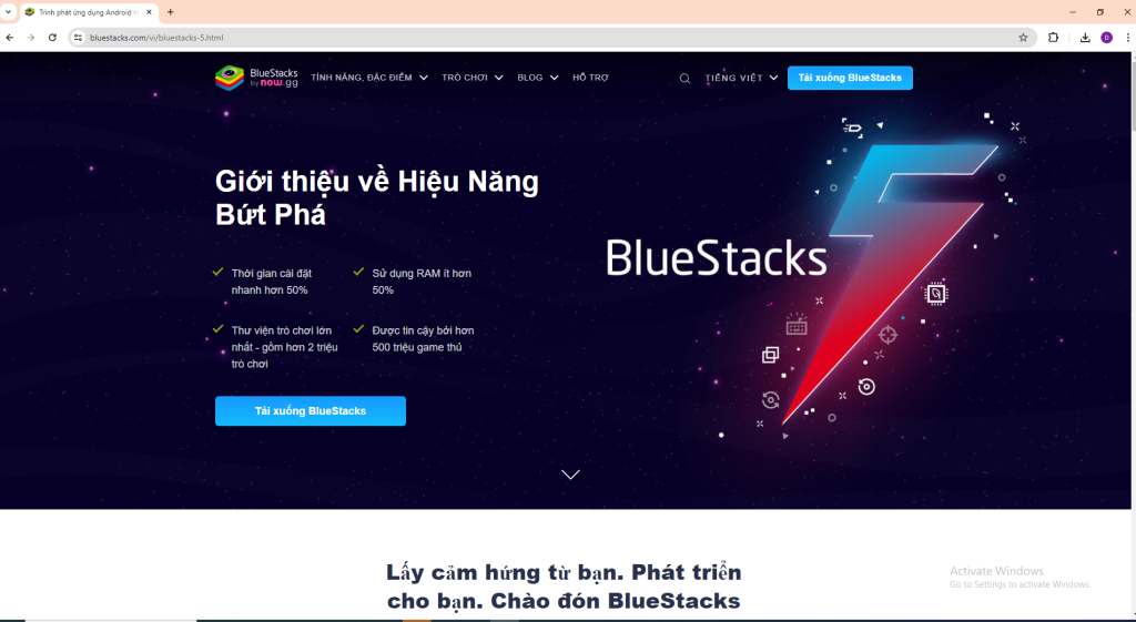 Phần mềm giả lập Android BlueStacks 5