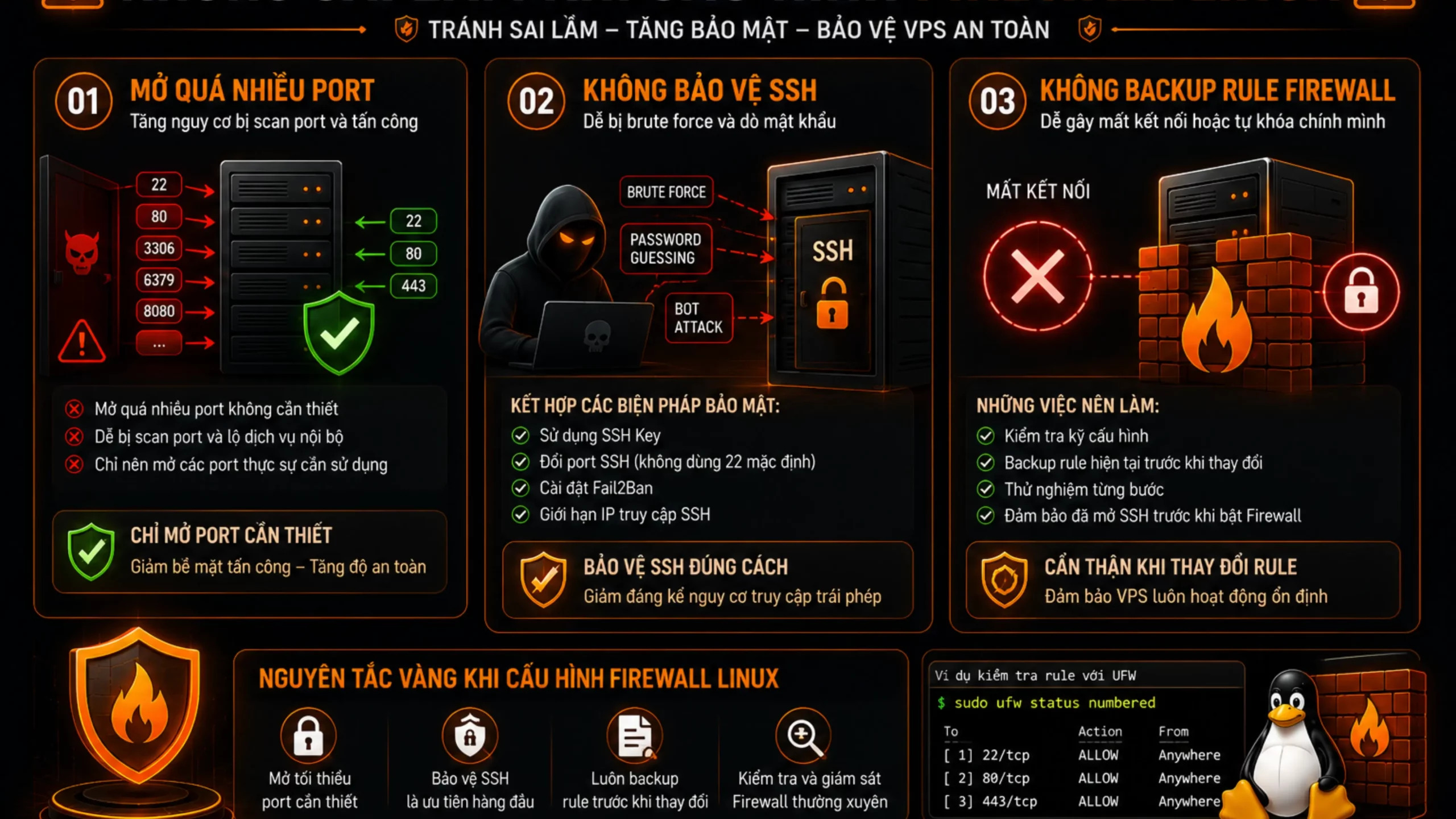 Sai Lầm Khi Cấu Hình Firewall Linux