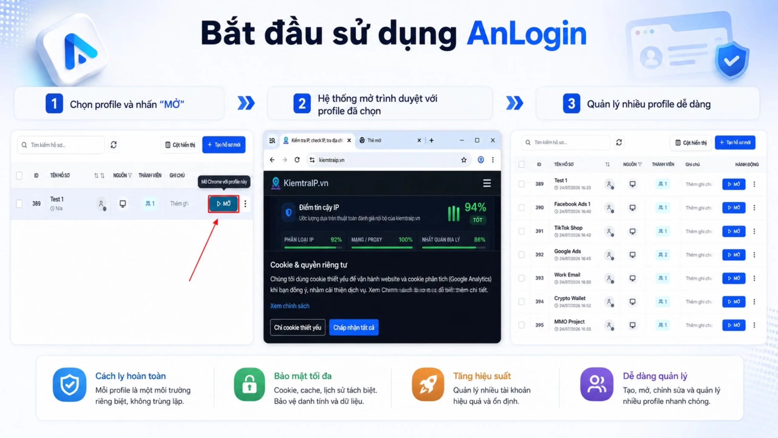 Bắt đầu sử dụng AnLogin
