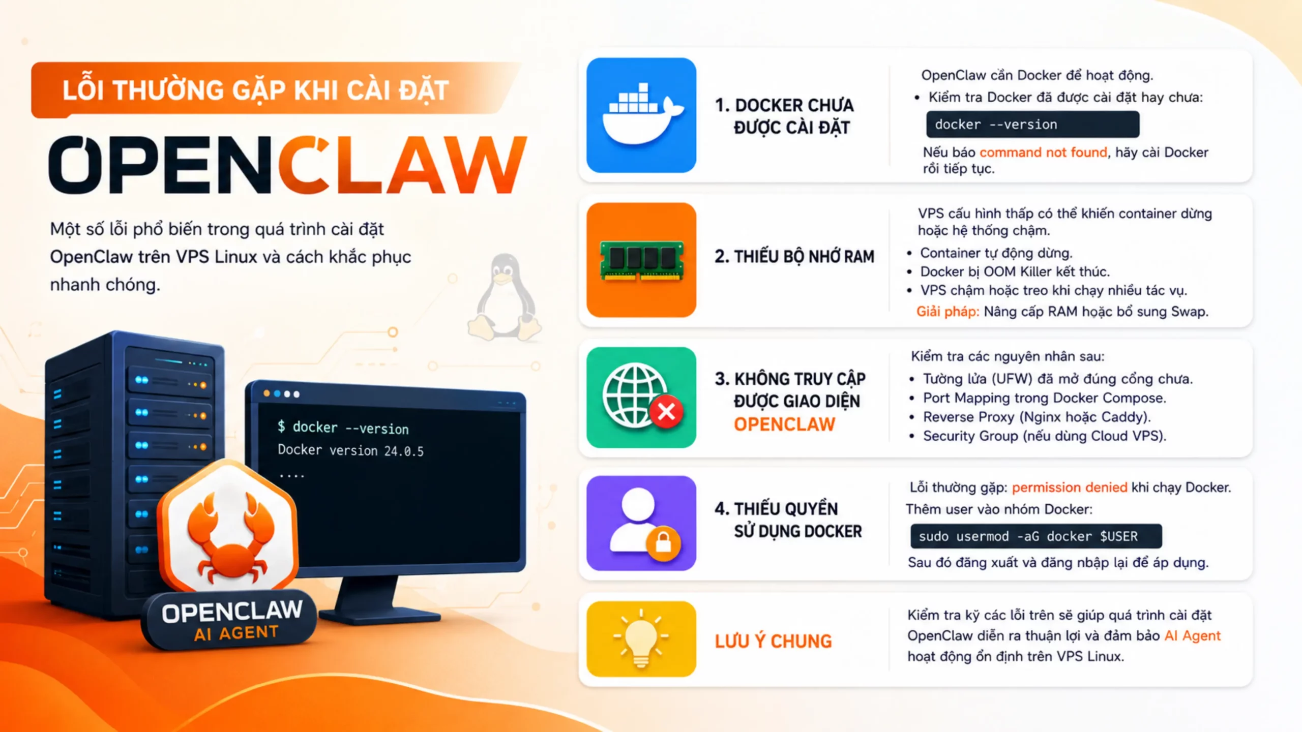 Lỗi thường gặp khi cài đặt