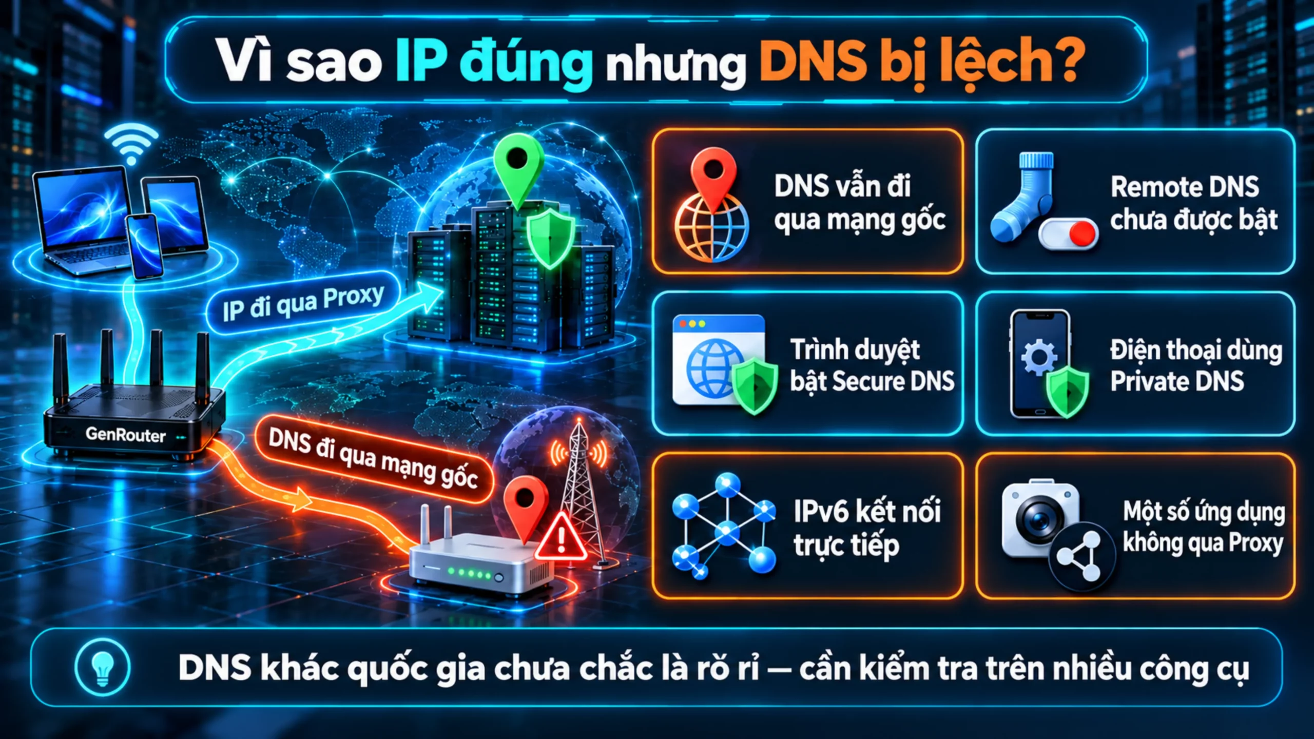 Proxy trên GenRouter bị lệch IP và DNS