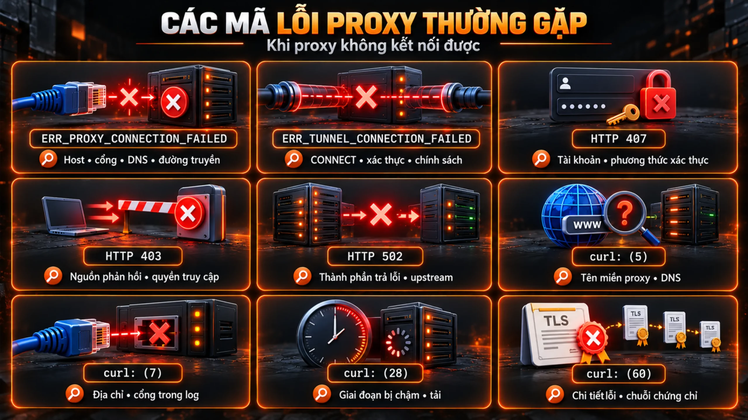 Các mã lỗi thường gặp