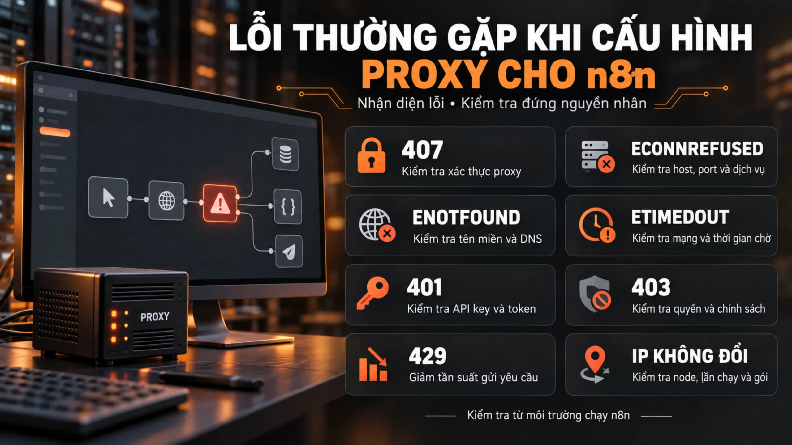 Lỗi thường gặp khi cấu hình proxy