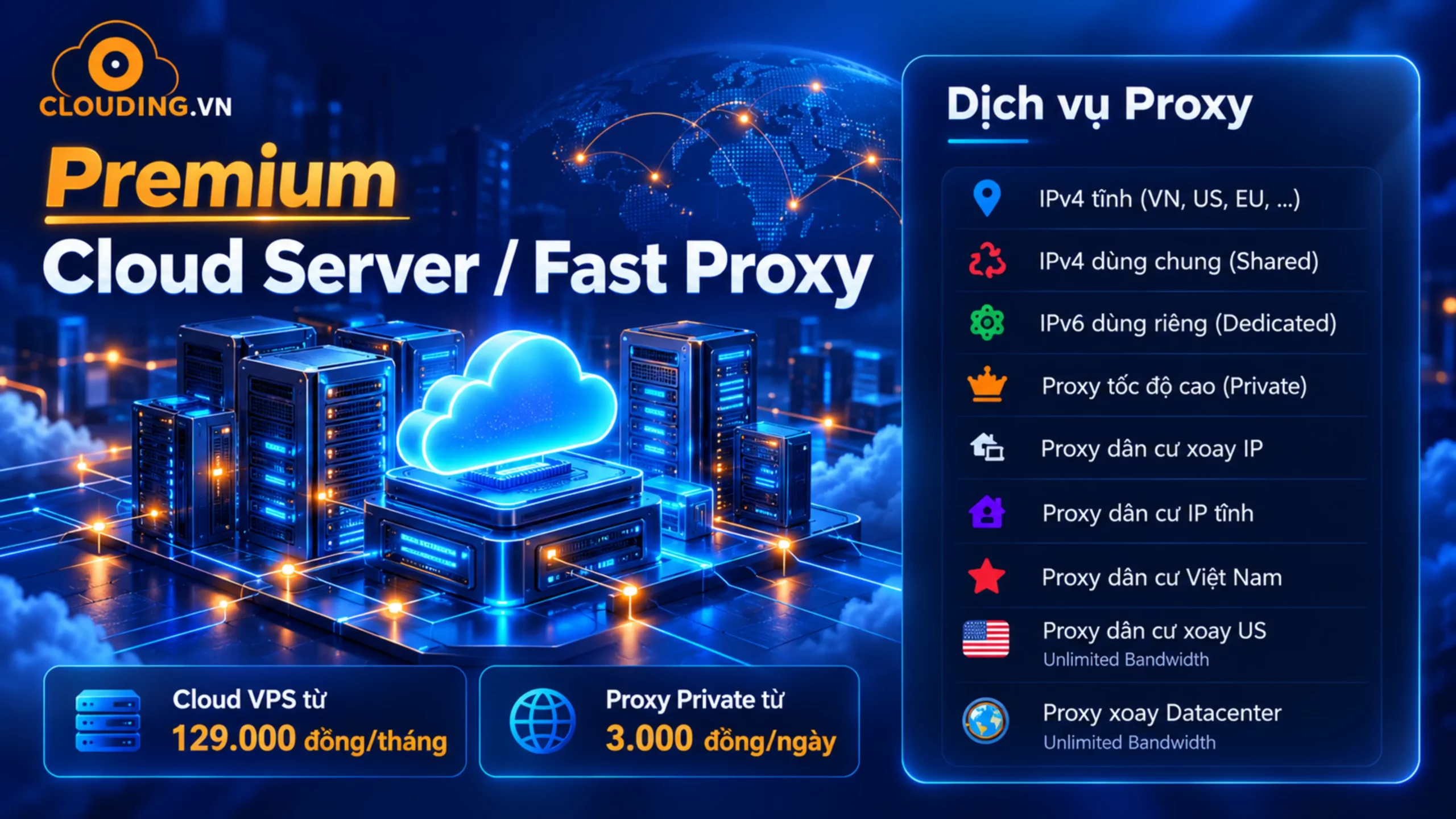 Proxy private tại Clouding.vn